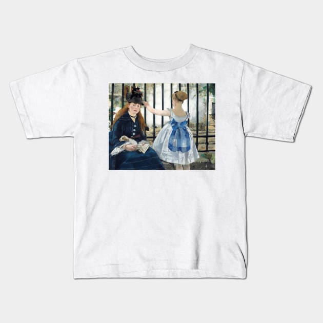 The Railway by Edouard Manet Kids T-Shirt by Classic Art Stall